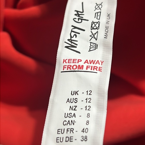 NWT NASTY GAL red dress Size 8 - Picture 10 of 10